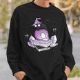 Witch Ghost Cat Skull Magic Books Sweatshirt Gifts for Him Witch Ghost Cat Skull Magic Books Sweatshirt Gifts for Him