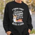 A Woman Cannot Survive On Reading AloneShirt Corgi Book Sweatshirt Gifts for Him A Woman Cannot Survive On Reading AloneShirt Corgi Book Sweatshirt Gifts for Him