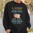 Woman Survives On Books And Yarn Crocheter Crocheting Sweatshirt Gifts for Him Woman Survives On Books And Yarn Crocheter Crocheting Sweatshirt Gifts for Him