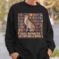 Women's Cheetah Face Women Cheetah Print Stuff Books Nerds Cheetah Sweatshirt Gifts for Him