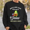 Women's Just A Girl Who Loves Jesus And Avocados And Books Sweatshirt Gifts for Him Women's Just A Girl Who Loves Jesus And Avocados And Books Sweatshirt Gifts for Him
