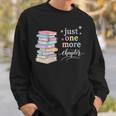 Women's Just One More Chapter Cozy Pastel Bookworm Cute Book Reader Sweatshirt Gifts for Him