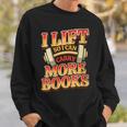 Women's Lift So I Can Carry More Books Reading Lovers Workout Sweatshirt Gifts for Him Women's Lift So I Can Carry More Books Reading Lovers Workout Sweatshirt Gifts for Him