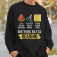 Women's Nothing Beats Reading Book Librarian Across America Kids Sweatshirt Gifts for Him