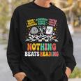 Women's Nothing Beats Reading Rock Paper Scissors Book Love Sweatshirt Gifts for Him Women's Nothing Beats Reading Rock Paper Scissors Book Love Sweatshirt Gifts for Him