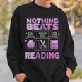 Women's Nothing Beats Reading Rock Paper Scissors Book Lover Sweatshirt Gifts for Him Women's Nothing Beats Reading Rock Paper Scissors Book Lover Sweatshirt Gifts for Him
