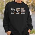 Women's Peace Love Reading Book Reader Book Lover Vintage Bookworm Sweatshirt Gifts for Him Women's Peace Love Reading Book Reader Book Lover Vintage Bookworm Sweatshirt Gifts for Him