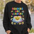 Women's Readers Are Leaders Reading Book Lovers Teacher Rainbow Kids Sweatshirt Gifts for Him Women's Readers Are Leaders Reading Book Lovers Teacher Rainbow Kids Sweatshirt Gifts for Him