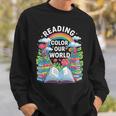 Women's Reading Colors Our World Rainbow Books Kids Sweatshirt Gifts for Him