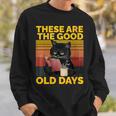 Women's These Are The Good Old Days Cat Reading A Book Sweatshirt Gifts for Him Women's These Are The Good Old Days Cat Reading A Book Sweatshirt Gifts for Him