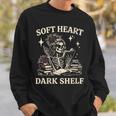 Women's Soft Heart Dark Shelf Dark Romance Book Lover Skeleton Goth Sweatshirt Gifts for Him Women's Soft Heart Dark Shelf Dark Romance Book Lover Skeleton Goth Sweatshirt Gifts for Him