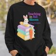 Women's Teaching Spring Semester Bunny Books Pencil Classroom Sweatshirt Gifts for Him Women's Teaching Spring Semester Bunny Books Pencil Classroom Sweatshirt Gifts for Him