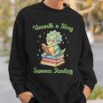 Women's Unearth a Story Triceratops Dinosaur Reading Books Cute Dino Sweatshirt Gifts for Him Women's Unearth a Story Triceratops Dinosaur Reading Books Cute Dino Sweatshirt Gifts for Him