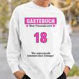 18th Birthday Guest Book Party 18 Years Sweatshirt Gifts for Him