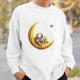 Astronaut Reading Book To Alien Moon Space Astronomy Sweatshirt Gifts for Him