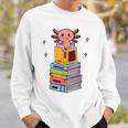 Axolotl Bookworm Girls Cute Book Reading Axolotl Pink Sweatshirt Gifts for Him Axolotl Bookworm Girls Cute Book Reading Axolotl Pink Sweatshirt Gifts for Him