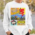 Birthday Boys Shirt Age 5 Superhero Comic Book Theme Party Sweatshirt Gifts for Him