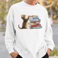 Book Cat Lover Reading Read Books Sweatshirt Gifts for Him