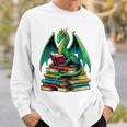 Book Dragon Reading Books Sweatshirt Gifts for Him Book Dragon Reading Books Sweatshirt Gifts for Him
