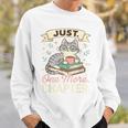 Book Lover Cute Cat Coffee Just 1 More Chapter Cozy Reading Sweatshirt Gifts for Him