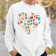 Book Lover Heart Shape Reading Club Librarian Bookworm Premium Tri-Blend Sweatshirt Gifts for Him