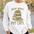 Book Lover Women Read Books Pet Cats Premium Tri-Blend Sweatshirt Gifts for Him