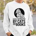 Book Reading Book Easily Distracted By Cats And Books Sweatshirt Gifts for Him