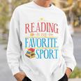 Book Reading Reading Is My Favorite Sport Raglan Baseball Tee Sweatshirt Gifts for Him
