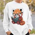 Book Reading Red Panda Reader Animal Cute Red Panda Premium Tri-Blend Sweatshirt Gifts for Him