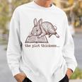 Bookish Rabbit Reading Fiction Novel Book Vintage Bookworms Sweatshirt Gifts for Him