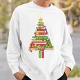 Books Christmas Tree Xmas Librarian Book Lovers Pajama Sweatshirt Gifts for Him