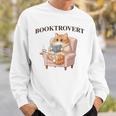 BOOKTROVERT Cute Cat With Tea Cozy Sweater And Book Sweatshirt Gifts for Him BOOKTROVERT Cute Cat With Tea Cozy Sweater And Book Sweatshirt Gifts for Him