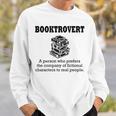Booktrovert Definition Book Lover Bookworm Bookish Reading Sweatshirt Gifts for Him