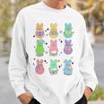 Bunny Reading Books Easter Day Librarian Teacher Book Premium Tri-Blend Sweatshirt Gifts for Him