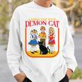 Caring For Your Evil Cat Retro Dark Humor Book Cover Premium Tri-Blend Sweatshirt Gifts for Him