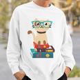 Cat Book Reader Nerd Sweatshirt Gifts for Him