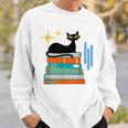 Cat And Books Retro Midcentury Mid Century Aesthetic Sweatshirt Gifts for Him