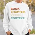 Christian Bible Study Book Chapter Verse Context Scripture Premium Tri-Blend Sweatshirt Gifts for Him