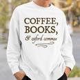 Coffee Books & Oxford Commas Funny Grammar Nerd Gift Sweatshirt Gifts for Him