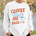 Coffee And Books I Love Them Both Vintage Retro Book Lover Sweatshirt Gifts for Him