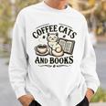 Coffee Cats And Book Reader Book Lovers Librarian Bookworm Sweatshirt Gifts for Him Coffee Cats And Book Reader Book Lovers Librarian Bookworm Sweatshirt Gifts for Him