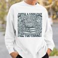 Coffee Knowledge Fuel For Thought Book Lover Reading Sweatshirt Gifts for Him
