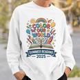 Color Our World Summer Reading 2025 Book Wildflowers Sweatshirt Gifts for Him Color Our World Summer Reading 2025 Book Wildflowers Sweatshirt Gifts for Him