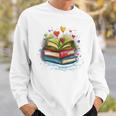 Colorful Books Love Books Watercolor Booklover Performance Sweatshirt Gifts for Him