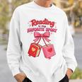 Coquette Reading Is My Favorite Sport Cute Book Lovers Premium Tri-Blend Sweatshirt Gifts for Him