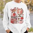 Coquette Teacher School Supplies Bows Books Globe Apple Cute Sweatshirt Gifts for Him Coquette Teacher School Supplies Bows Books Globe Apple Cute Sweatshirt Gifts for Him