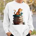 Cute Cat Lovers Book Lovers For Women And Men Sweatshirt Gifts for Him