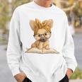 Cute Chihuahua Reading Dog Book Lover Animal Graphic Baby Premium Tri-Blend Sweatshirt Gifts for Him