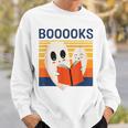 Cute Ghost Book Reading Halloween Teacher Puns Booooks Men Women Kids Sweatshirt Gifts for Him