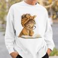 Cute Girl Open Book Reading Book Lover Graphic Round Glasses Sweatshirt Gifts for Him Cute Girl Open Book Reading Book Lover Graphic Round Glasses Sweatshirt Gifts for Him